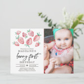 fraise 1er anniversaire Invitation premier Berry S (Debout devant)