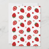 Fraise 4e anniversaire de fête Invitation (Dos)