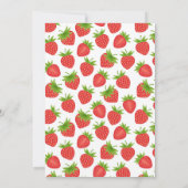 Fraise Anniversaire Invitation Été Fraises (Dos)
