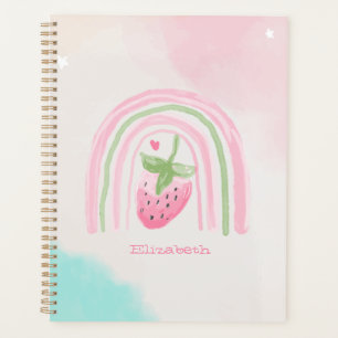 Fraise arc-en-ciel à l'aquarelle