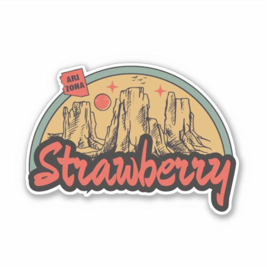 Fraise, Arizona Autocollant (Devant)