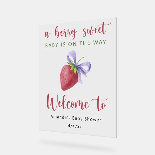 Fraise avec baby shower arc (Angle)