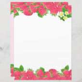 Fraise Avec Fleurs Papier À Papier À Papier (Devant / Derrière)