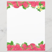 Fraise Avec Fleurs Papier À Papier À Papier (Devant)