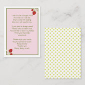 Fraise Baby Apportez une carte de livre (Devant / Derrière)