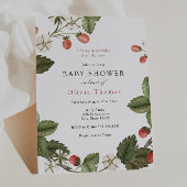 Fraise Berry Baby shower doux Invitation