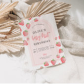 Fraise Berry First Boho Invitation Anniversaire