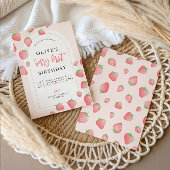 Fraise Berry First Boho Invitation Anniversaire