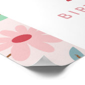 Fraise Berry Première fête d'anniversaire Affiche  (Coin)