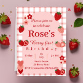 Fraise, Berry première invitation d'anniversaire