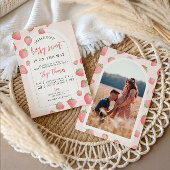 Fraise Berry Sweet Boho Baby shower Invitation