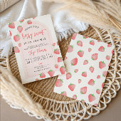 Fraise Berry Sweet Boho Baby shower Invitation