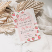 Fraise Berry Sweet Boho Baby shower Invitation
