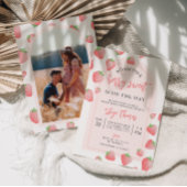 Fraise Berry Sweet Boho Baby shower Invitation