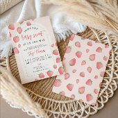 Fraise Berry Sweet Boho Baby shower Invitation