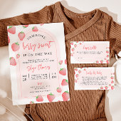 Fraise Berry Sweet Boho Baby shower Invitation