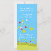 Fraise Birthday Party Invitation de filles (Dos)