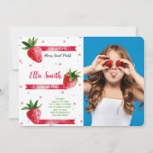 Fraise Birthday Photo Invitation (Devant)