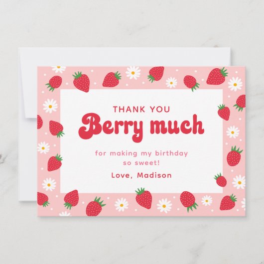Fraise Daisy Anniversaire Merci (Devant)