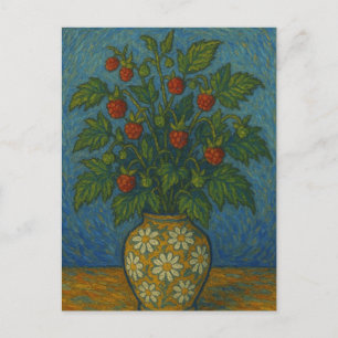 fraise dans le vase Carte postale
