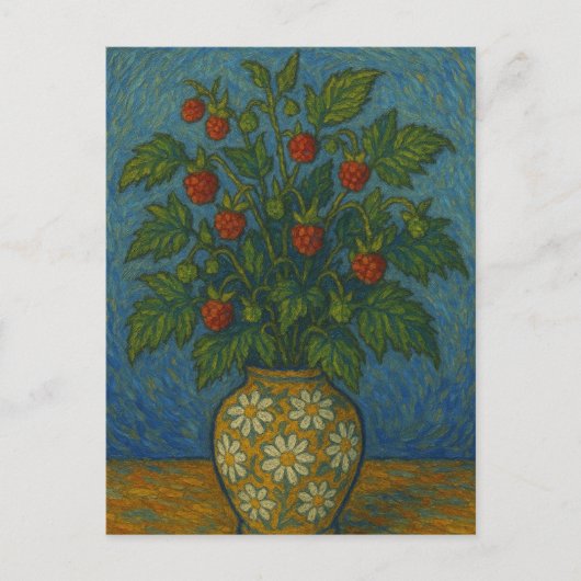fraise dans le vase Carte postale (Devant)