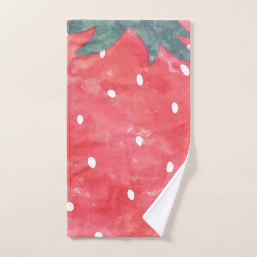 Fraise d'aquarelle mignonne (Serviette à main)