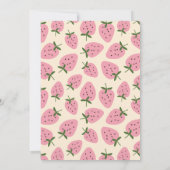 Fraise délice premier anniversaire Invitation (Dos)