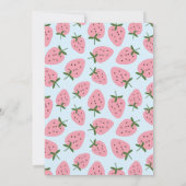 Fraise délice premier anniversaire Invitation (Dos)