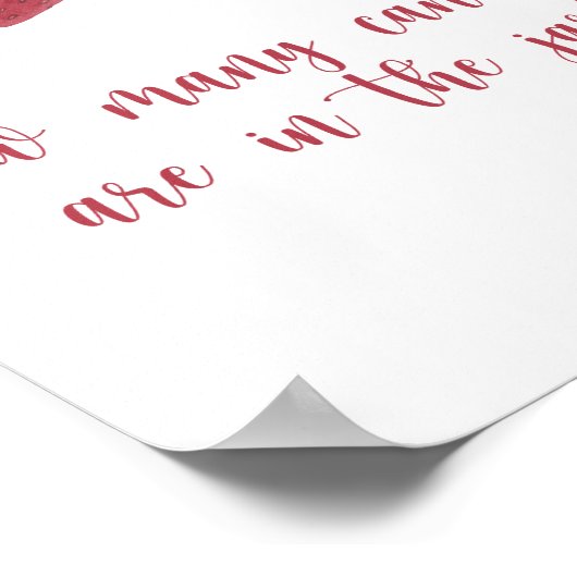 fraise - devinez combien de bonbons Poster (Coin)