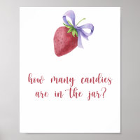 fraise - devinez combien de bonbons Poster