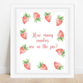 fraise - devinez combien de bonbons Poster