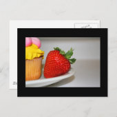 Fraise Et Carte Postale Muffin (Devant / Derrière)