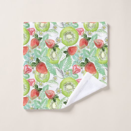 Fraise et kiwi. (Gant de toilette)