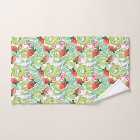 Fraise et kiwi. (Serviette à main)