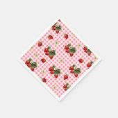Fraise et rouge en vichy serviettes en papier mign (Coin)