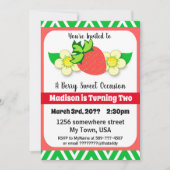 Fraise Été Anniversaire Invitations (Devant)