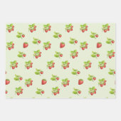 Fraise, feuilles et fleurs de fraisier (Devant 3)
