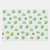Fraise, feuilles et fleurs de fraisier (Devant 2)