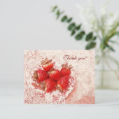 fraise fraîche du pays merci carte postale (Debout devant)