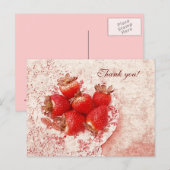 fraise fraîche du pays merci carte postale (Devant / Derrière)