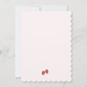 Fraise Girl Berry Baby shower doux Invitation (Dos)