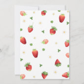 Fraise Girl Berry Baby shower doux Invitation (Dos)