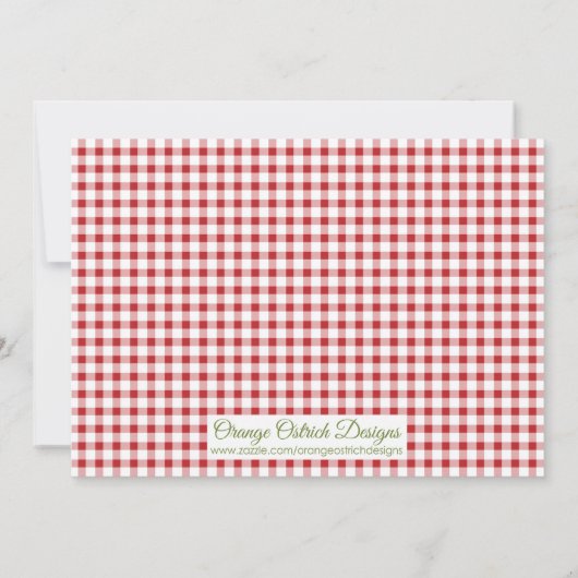 Fraise| Invitation d'anniversaire (Dos)