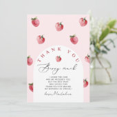 Fraise merci baies beaucoup carte de remerciements (Debout devant)