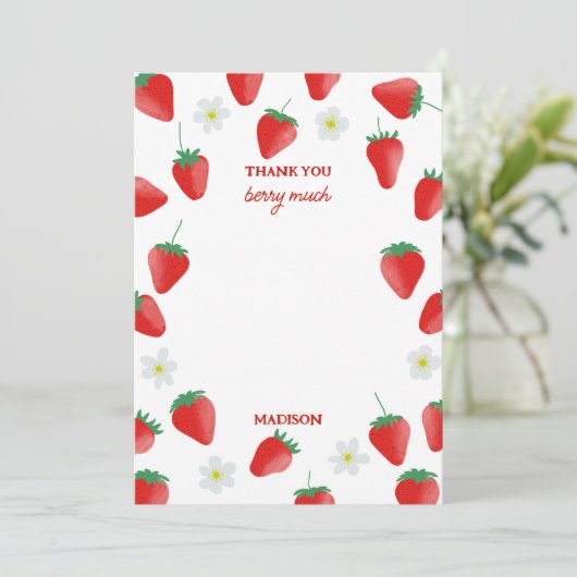 Fraise Merci Beaucoup Thème Fraise (Debout devant)