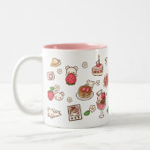 Fraise mignonne Kawaii ours Kuma fraise Mug (Gauche)