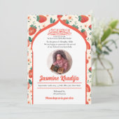 Fraise musulmane Faire-part de naissance fille béb (Debout devant)