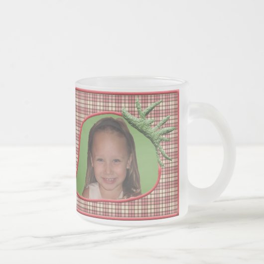 Fraise Plaid Photo Mug personnalisable (Droit)