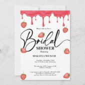 fraise qui est une invitation à la douche nuptiale (Devant)