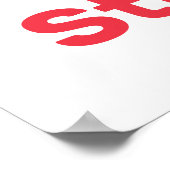 Fraise rose avec poster de mots (Coin)